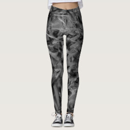 Schwarz-graue Farbquadrate, 'falsche Pinselstriche Leggings
