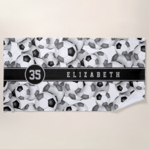 Schwarz graue Mannschaftsfarben Fußbälle Muster Ki