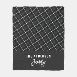 Schwarz graue moderne minimale rustikale Herbst Wi Fleecedecke