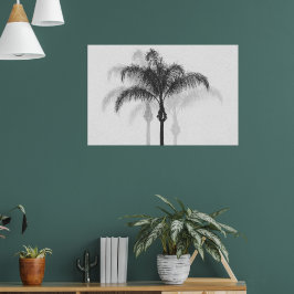 Schwarz-graue Palme Tree Fotografisches Poster Kun