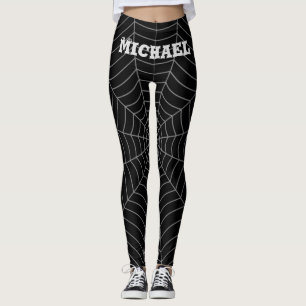 Schwarz Graue Spinnennetze Halloween Muster Ihr Na Leggings
