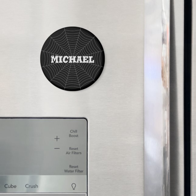 Schwarz Graue Spinnennetze Halloween Muster Ihr Na Magnet (In Situ (Kühlschrank))