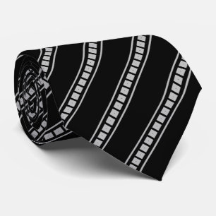 Schwarz-Graue Strippenboxen Männer-Krawatte Krawatte