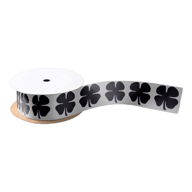 Schwarz Grauer Bandspool Satinband (Spule)