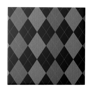 Schwarz-graues Argylemuster in Anthrazit Fliese