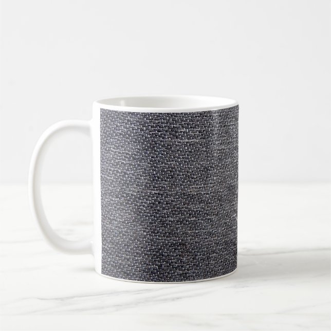 schwarz-graues Tuch Kaffeetasse (Links)
