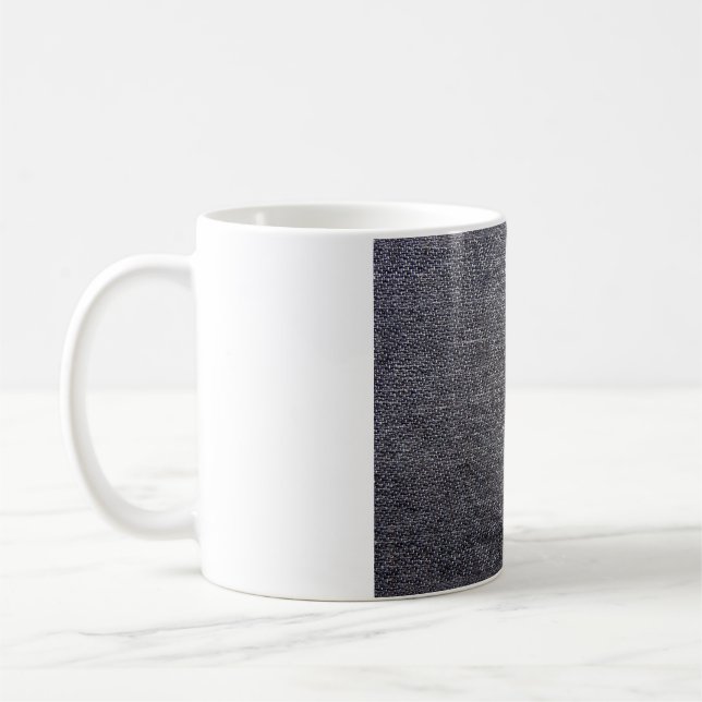 schwarz-graues Tuch Kaffeetasse (Links)