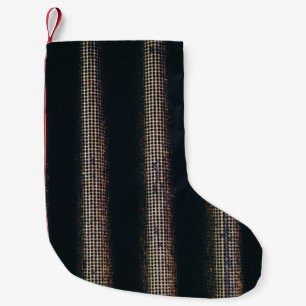 Schwarz-Grautextil Kleiner Weihnachtsstrumpf