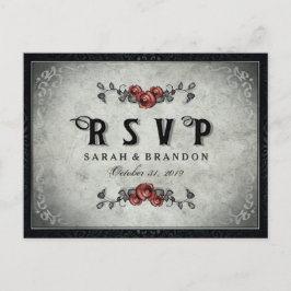 Schwarz/Gray Matching Halloween UAWG PostCard Einladungspostkarte