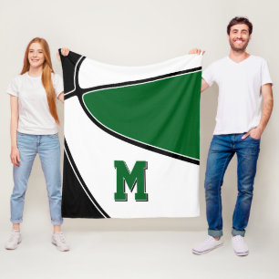 Schwarz-Grün-Basketball-Team: Jungs-Mädchen Fleecedecke