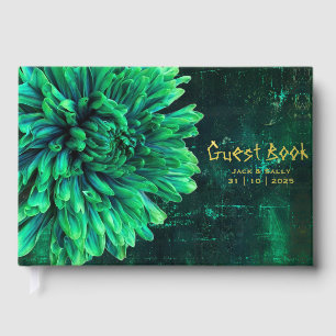 Schwarz-Grün-Chrysanthemen Gästebuch