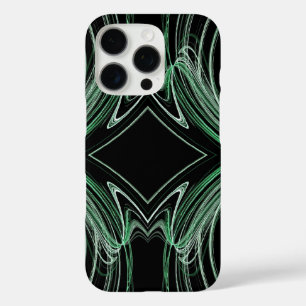 Schwarz & Grün Fractal-Anpassungen für alle Fälle iPhone 16 Pro Hülle