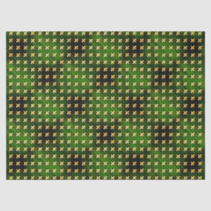 Schwarz-Grün-Hintergrund mit Gold-Lilie Seidenpapier