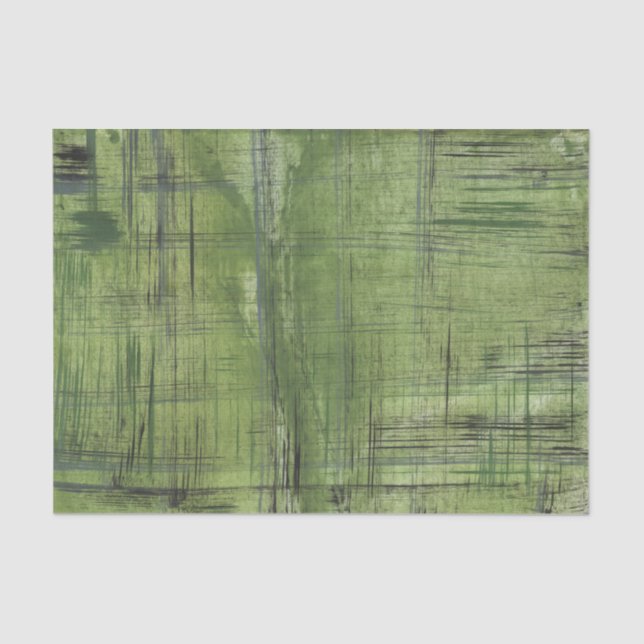 Schwarz-Grün-Kunst Seidenpapier (Vorderseite)