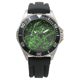 Schwarz-Grün-Marmor, Armbanduhr