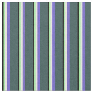 Schwarz, Grün, Minzcreme, Schieferblau und Schiefe Stoff