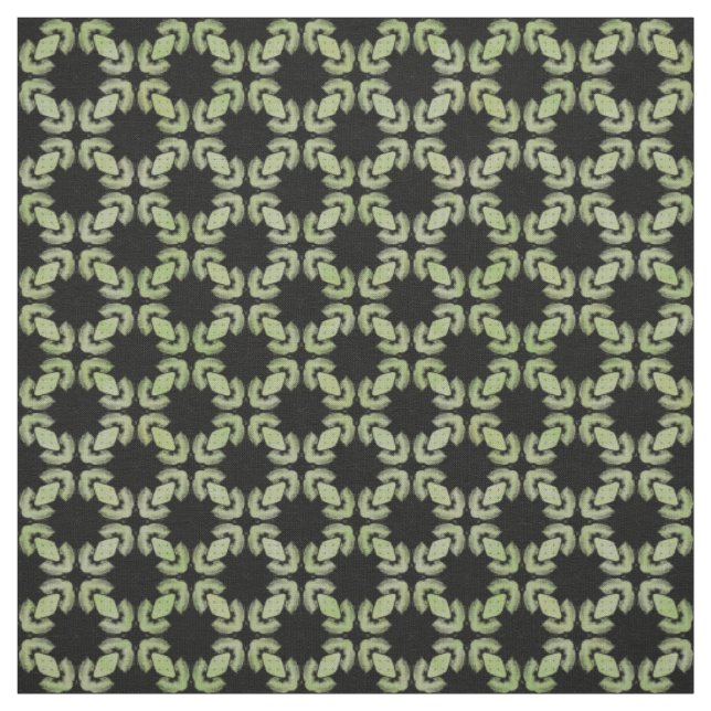 Schwarz-Grün-Modernes Stadtmuster Stoff (Muster)