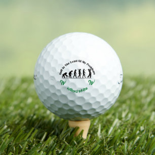 Schwarz-Grün-Monogramm mit lustigen, am wenigsten  Golfball