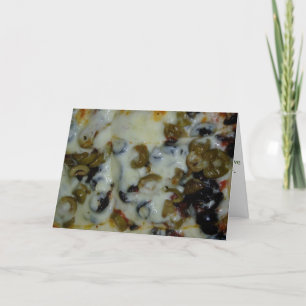 "Schwarz & Grün Oliven" Brunnenkarte erhalten Karte