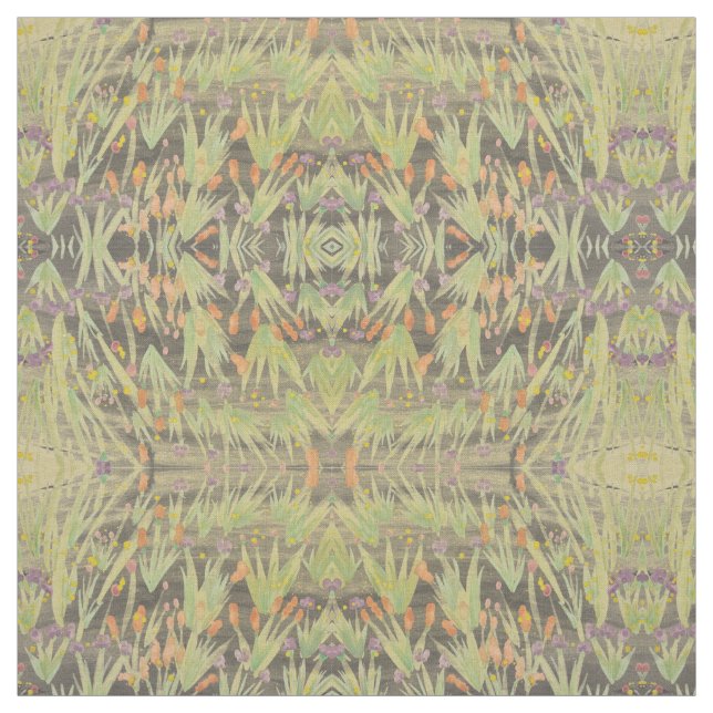 Schwarz-Grün-Orange und Lila Stoff (Muster)