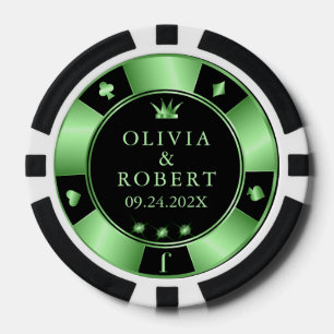 Schwarz-Grün-Poker-Chips Pokerchips