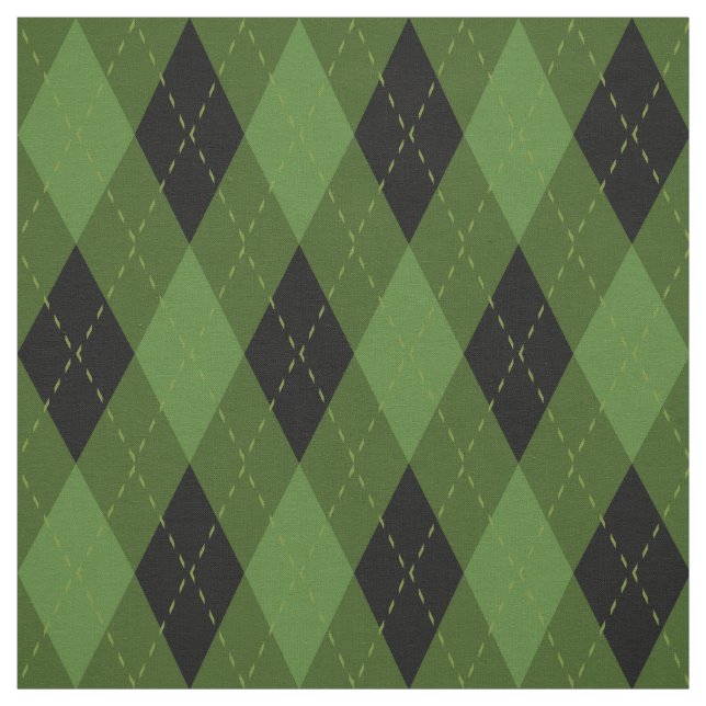 Schwarz-Grün-Raute-Muster Stoff (Muster)