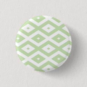 Schwarz-Grün-Weiß-Diamantmuster Button