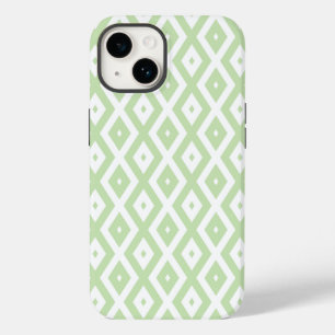 Schwarz-Grün-Weiß-Diamantmuster Case-Mate iPhone 14 Hülle