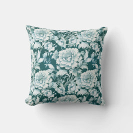 Schwarz/Grün, Wiederholung der Rose Kissen