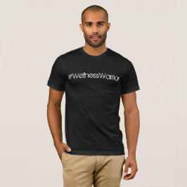 Schwarz-grundlegendes T-Shirt das #WellnessWarrior