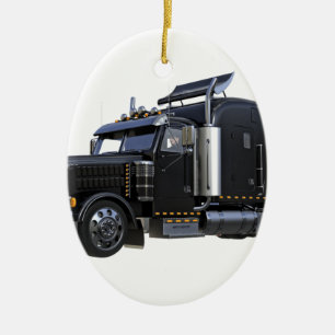 Schwarz-halb Sattelzug-LKW Keramikornament