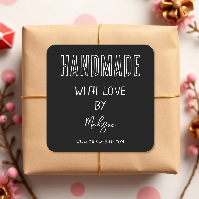 Schwarz | Handgefertigt mit Aufkleber auf der Lieb (Von Creator hochgeladen)