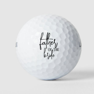 Schwarz handgeschriebener Vater der Brauthochzeit Golfball