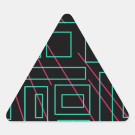 Schwarz-Hintergrund-Design Dreieckiger Aufkleber