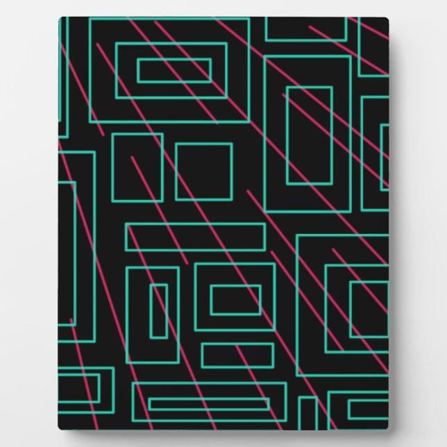 Schwarz-Hintergrund-Design Fotoplatte (Vorderseite)