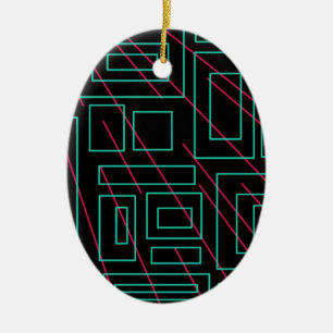 Schwarz-Hintergrund-Design Keramikornament