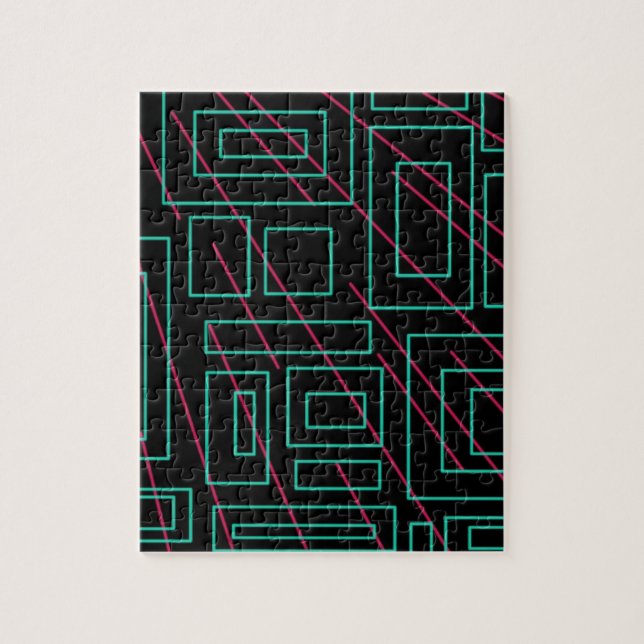 Schwarz-Hintergrund-Design Puzzle (Vertikal)