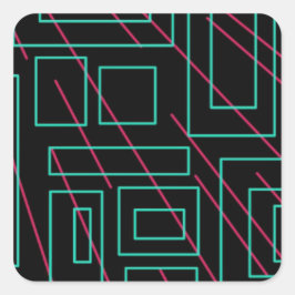 Schwarz-Hintergrund-Design Quadratischer Aufkleber