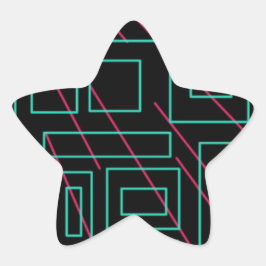 Schwarz-Hintergrund-Design Stern-Aufkleber