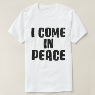 SCHWARZ I komm in Peace I'm Peace Funny Matching T-Shirt
