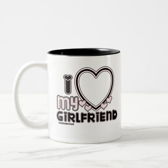 schwarz i luv 1 zweifarbige tasse (Links)