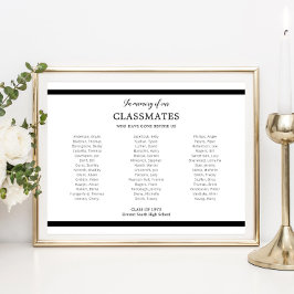 Schwarz im Gedächtnis unserer Klassenkameraden Sch Poster