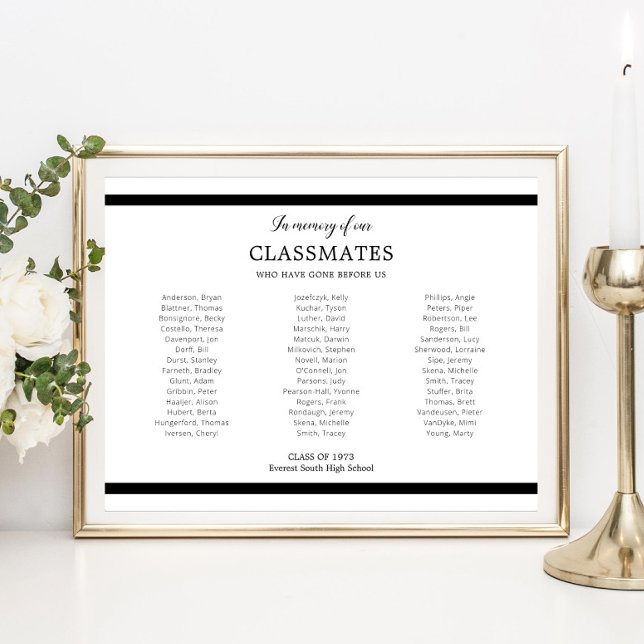 Schwarz im Gedächtnis unserer Klassenkameraden Sch Poster (Von Creator hochgeladen)