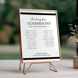 Schwarz im Gedächtnis unserer Klassenkameraden Wie Poster