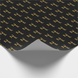 Schwarz, Imitate Gold 2. (2.) Event Wrapping Paper Geschenkpapier