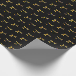 Schwarz, Imitate Gold 2. (2.) Event Wrapping Paper Geschenkpapier