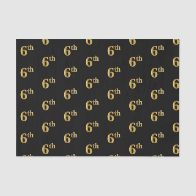 Schwarz, Imitate Gold 6. (6.) Event Tissue Paper Seidenpapier (Vorderseite)