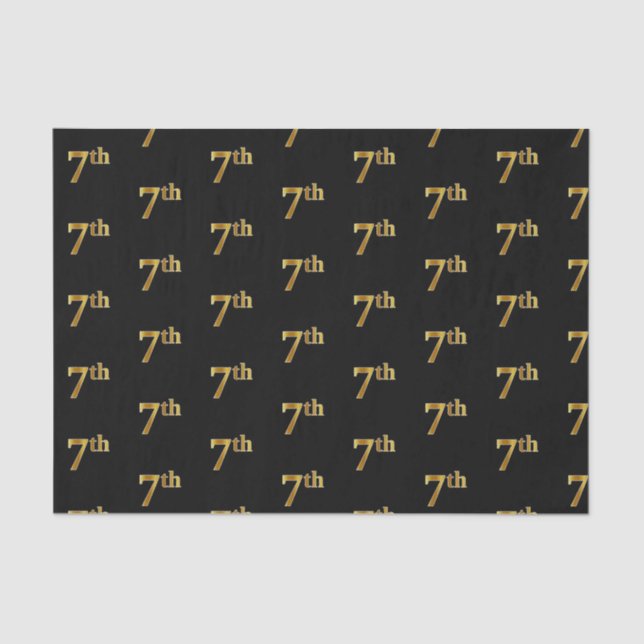 Schwarz, Imitate Gold 7. (7.) Event Tissue Paper Seidenpapier (Vorderseite)