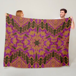 Schwarz in die goldene Fleece-Decke Fleecedecke