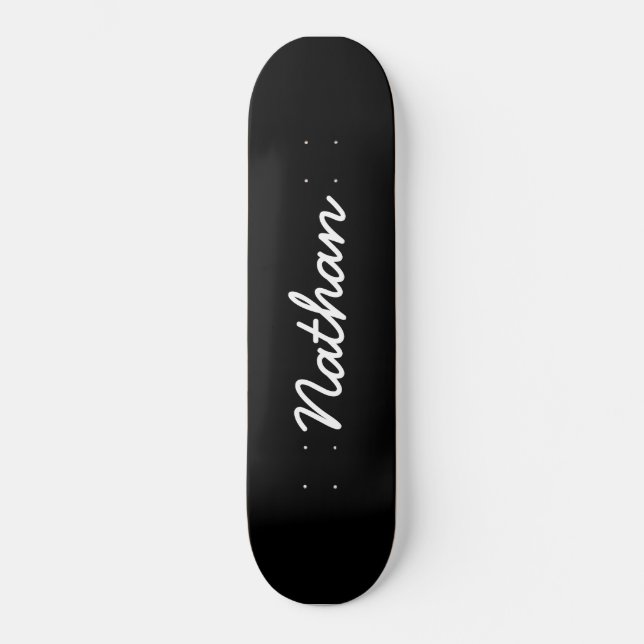 Schwarz individuell anpassbar skateboard (Vorderseite)